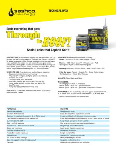 Sashco Through the Roof 1-quart Clear Paintable Solvent Caulk in